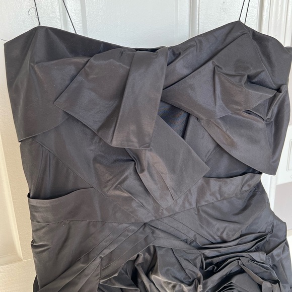 Robert Rodriguez Silk Taffeta Rosette Floral Y2K LBD Dress - Picture 3 of 10